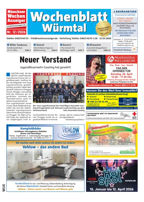 Wochenblatt Würmtal Cover